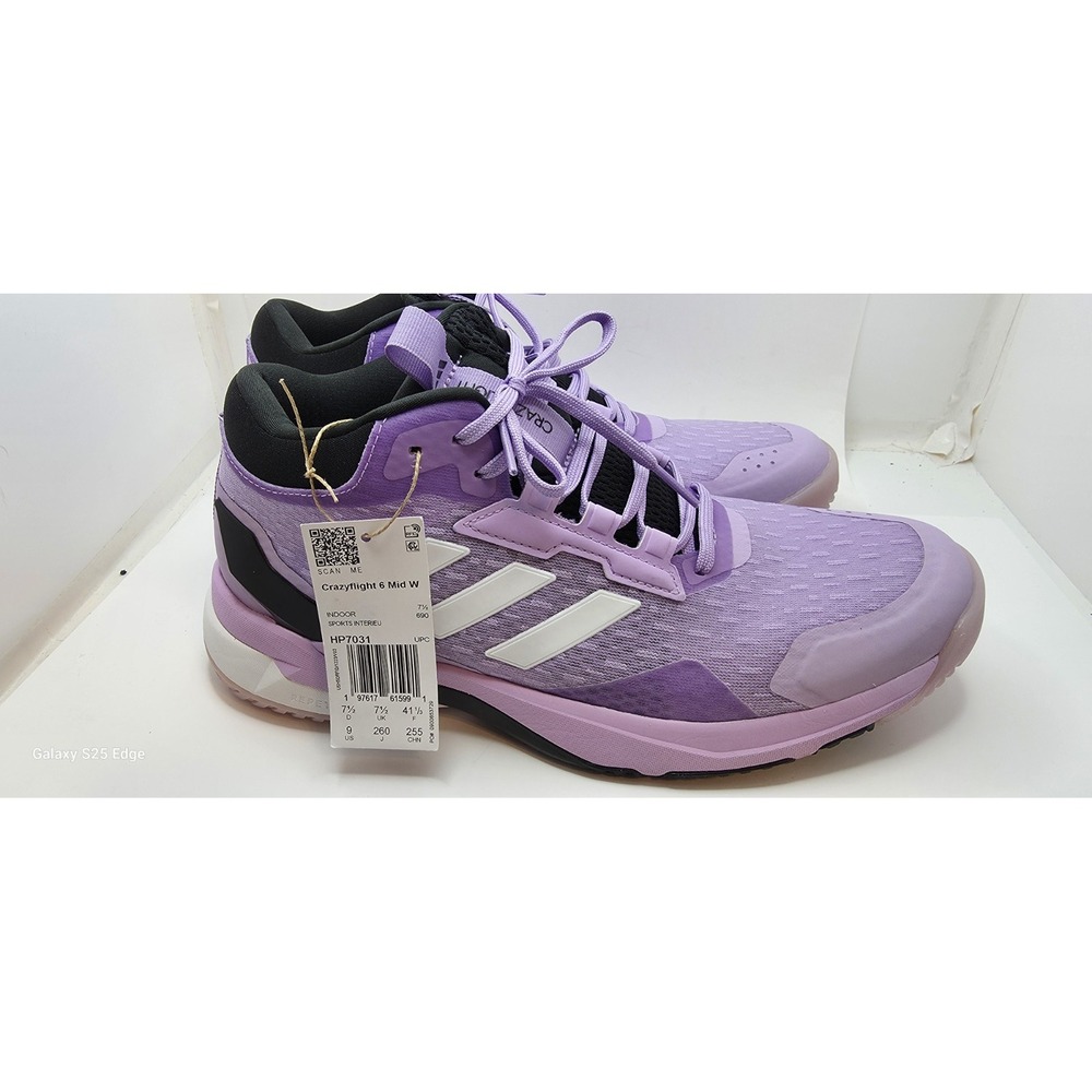 adidas Crazyflight 6 Mid Indoor Volleyball Shoes Purple Women's Size 9 NEW